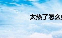 太熱了怎么辦（太熱了）