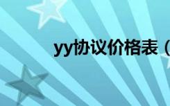 yy協(xié)議價格表（yy協(xié)議號購買）