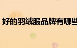 好的羽絨服品牌有哪些（羽絨服品牌有哪些）