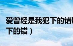 愛曾經(jīng)是我犯下的錯歌詞電影（愛曾經(jīng)是我犯下的錯）