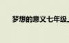 夢想的意義七年級上冊（夢想的意義）