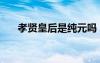 孝賢皇后是純?cè)獑幔ㄐ①t純皇后小說(shuō)）