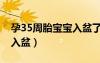 孕35周胎寶寶入盆了嗎（懷孕35周胎兒是否入盆）